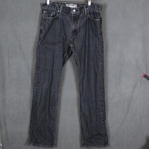VTG Levis 514 Jeans Mens 36X34 Black Slim Straight Y2K Faded Denim